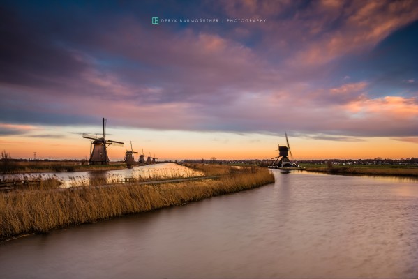 Kinderdijk sunset