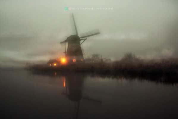 Kinderdijk mist