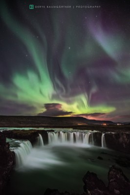 Godafoss aurora