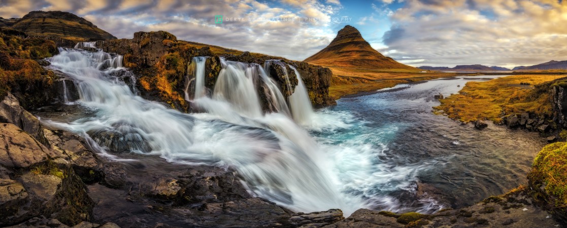 Kirkjufell lower falls Pano